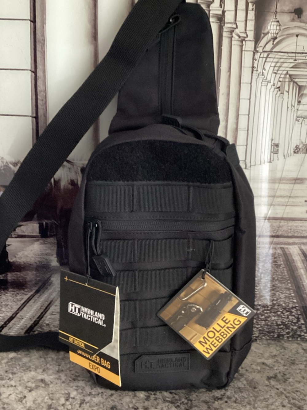 HIGHLAND TACTICAL - Sling Bag - MOLLE Webbing - Picture 10 of 10